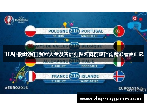 FIFA国际比赛日赛程大全及各洲强队对阵前瞻指南精彩看点汇总